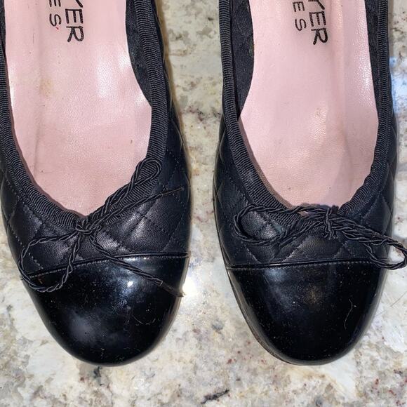 Paul Mayer $235 TITOU Cap Toe Block Heel Quilted Black Comfort Spectator 8.5 - Picture 4 of 13